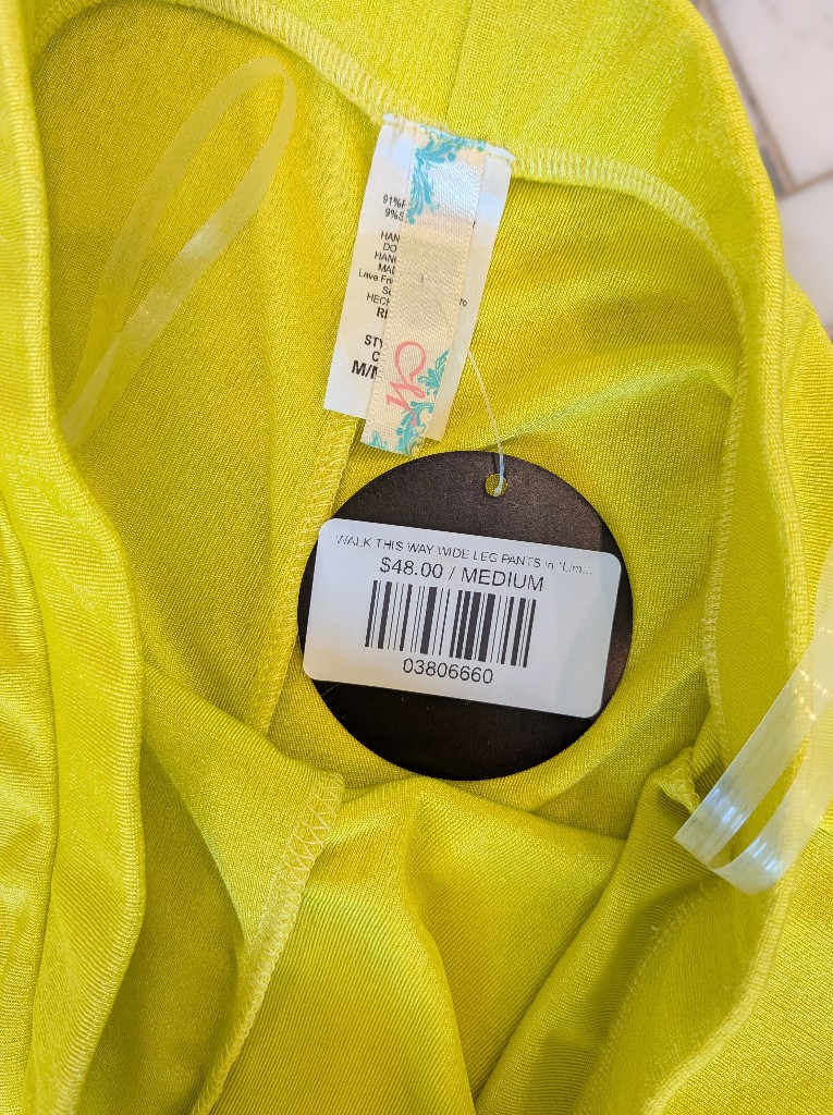 Nwt Alora Eden "Walk This Way" Wide Leg Pant Bright Yellow — image 2 of 5